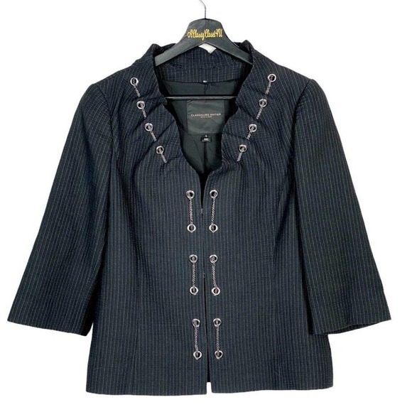 Classiques Entier Atelier Black Pin Stripe Blazer - Picture 1 of 5